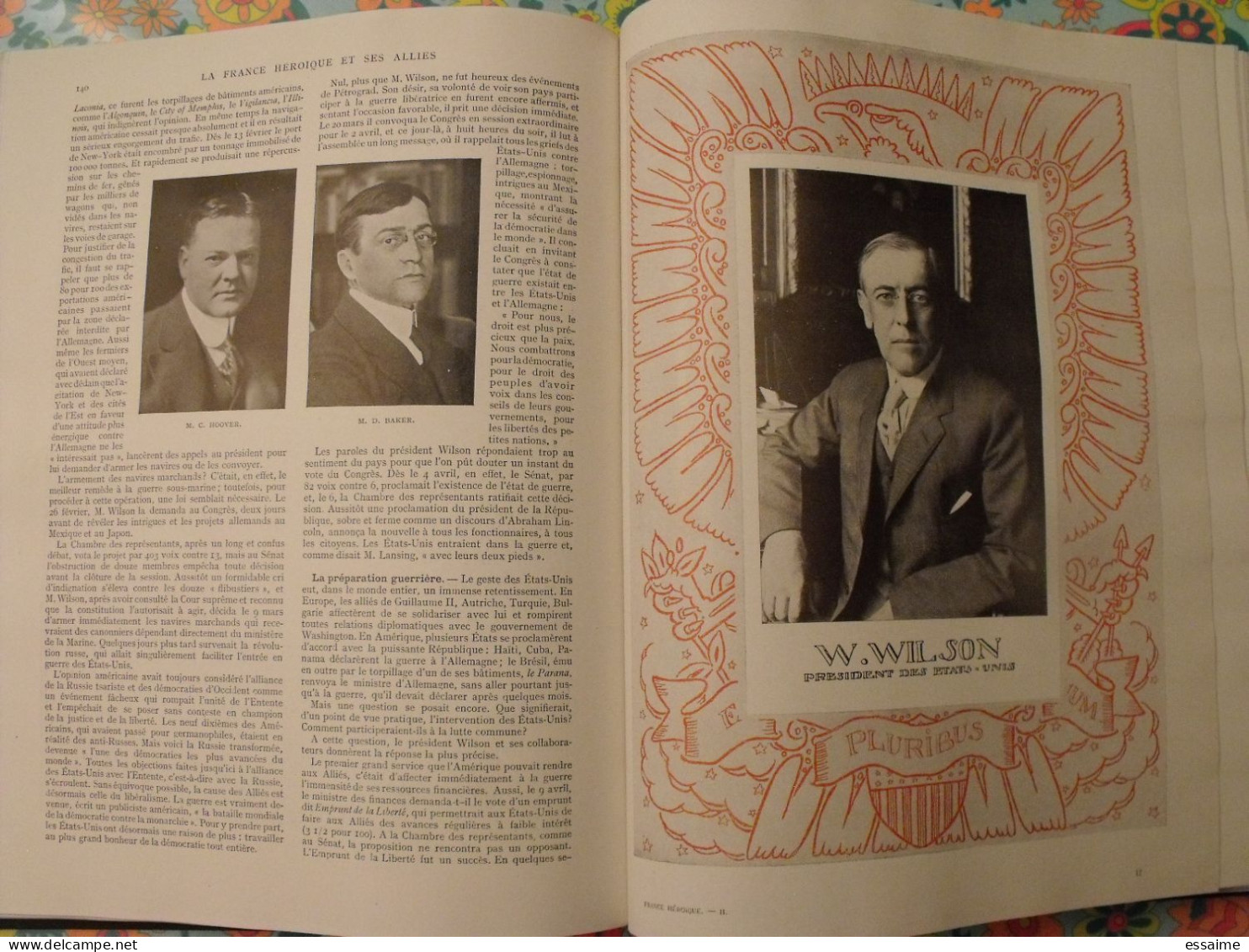 La France héroïque et ses alliés. Geffroy, Lumet, Lacour. deux tomes bien illustrés. Larousse 1916 & 1919. bel état