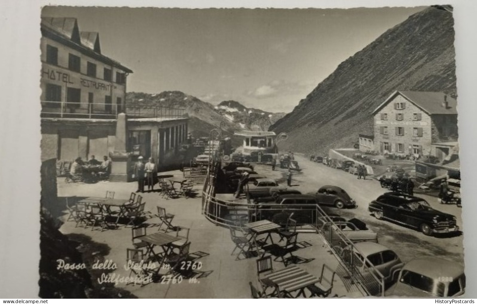 Passo Dello Stelvio, Stilfser Joch, Pensionen Genziana,, Alte Autos, 1955 - Vipiteno