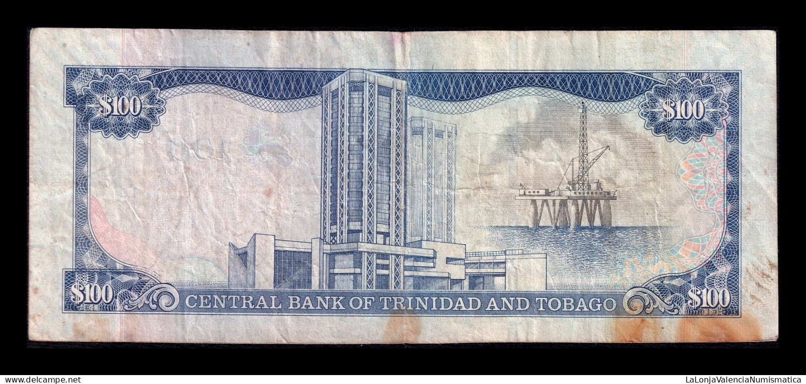 Trinidad & Tobago 100 Dollars 2006 Pick 51a Bc/Mbc F/Vf - Trinité & Tobago