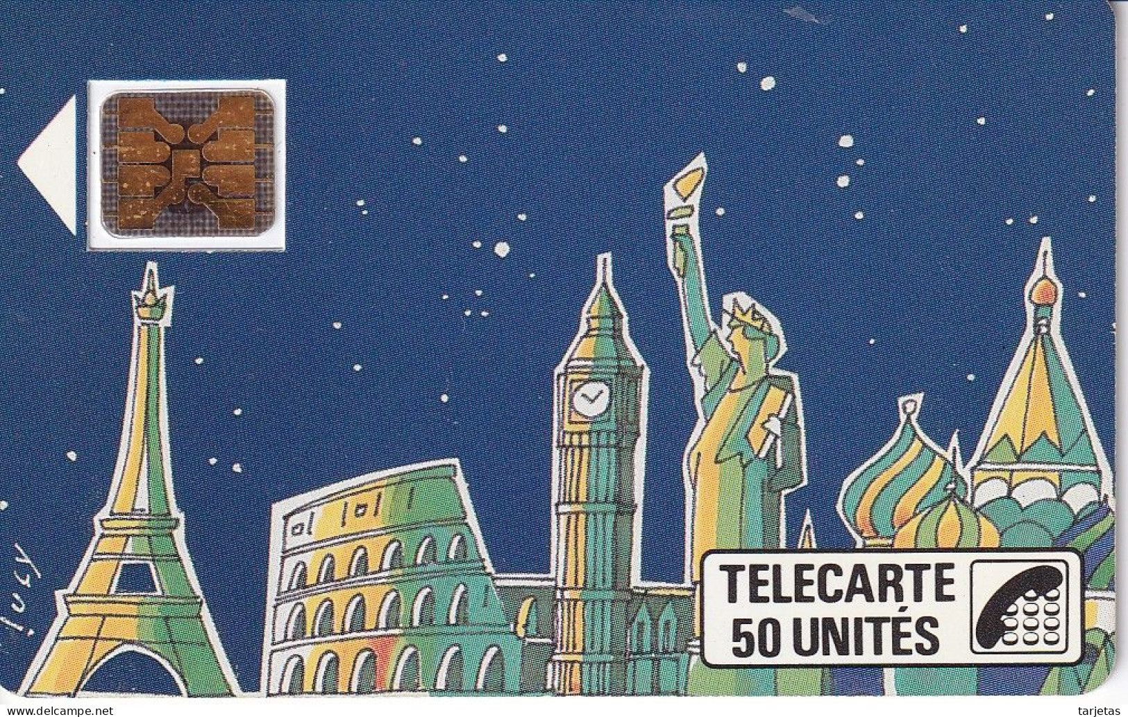 TARJETA DE FRANCIA DE 4ª DIMENSION L'ESPACE DE 50 UNITES (STATUE OF LIBERTY) - 50 Unità  