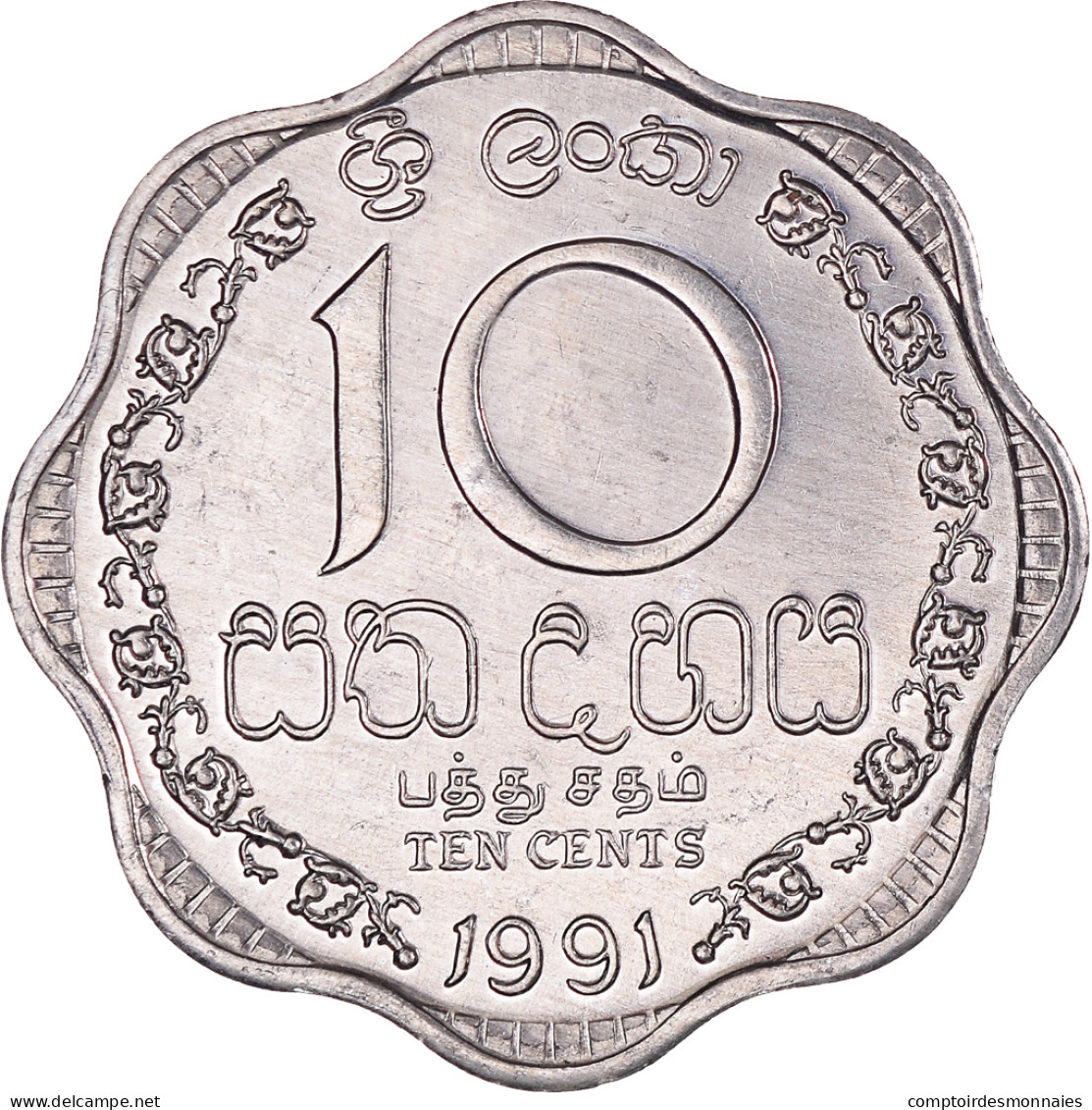 Monnaie, Sri Lanka, 10 Cents, 1991, SPL, Aluminium, KM:140a - Sri Lanka