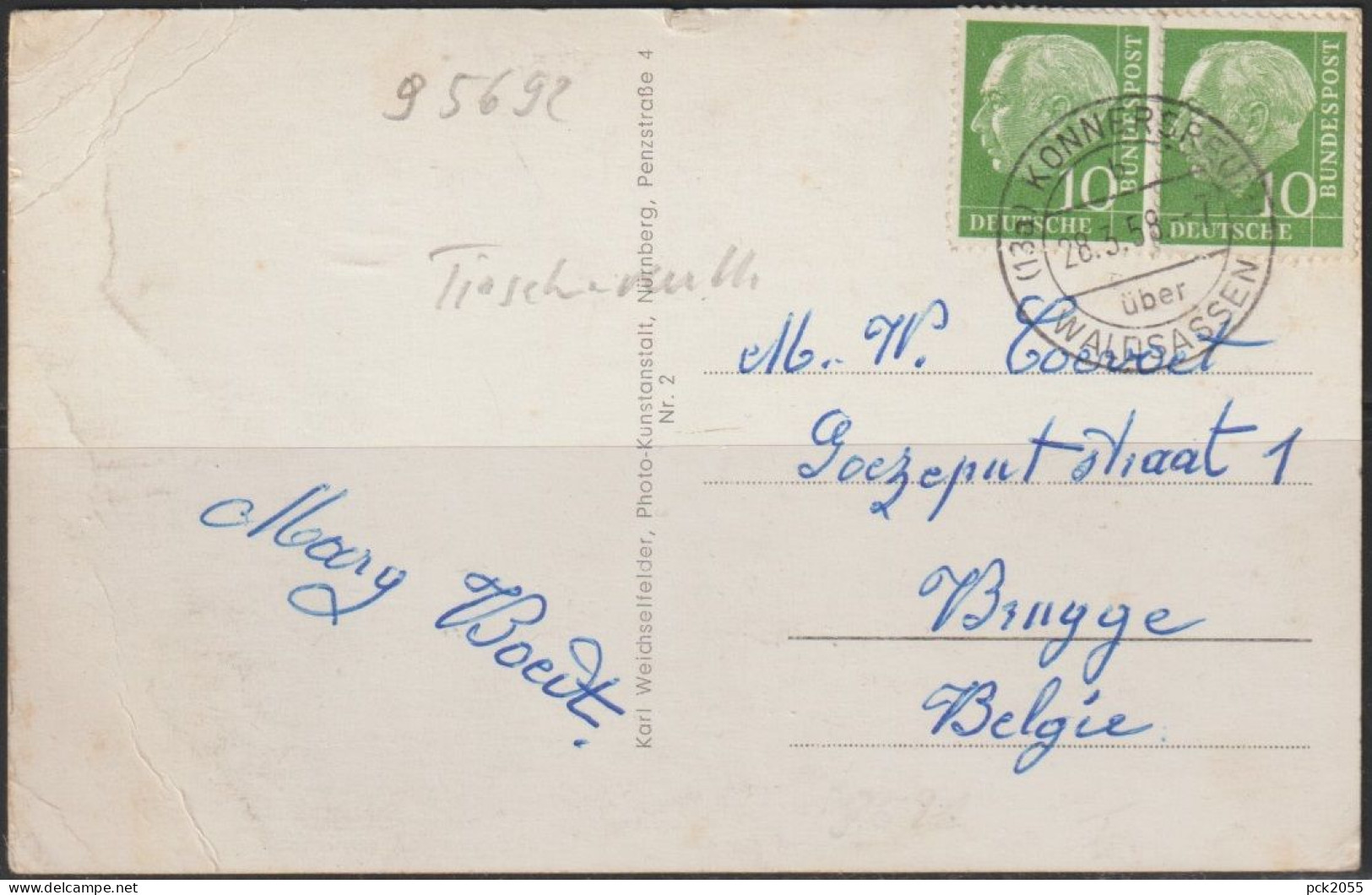 Konnersreuth/ Opf. Gelaufen 1958 ( AK 3759 ) - Waldsassen