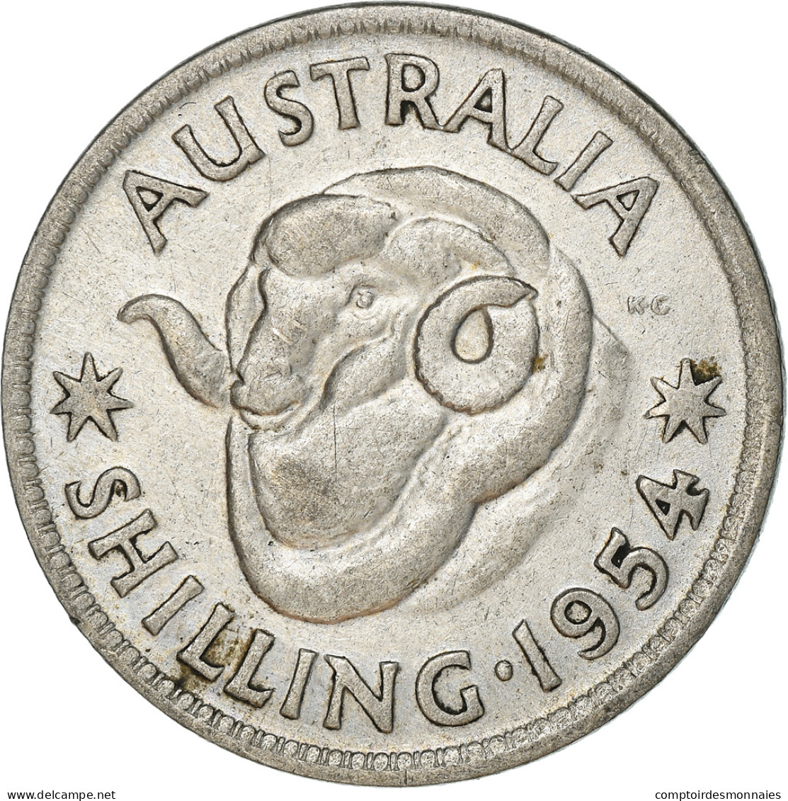 Monnaie, Australie, Elizabeth II, Shilling, 1954, Melbourne, TTB, Argent, KM:53 - Shilling