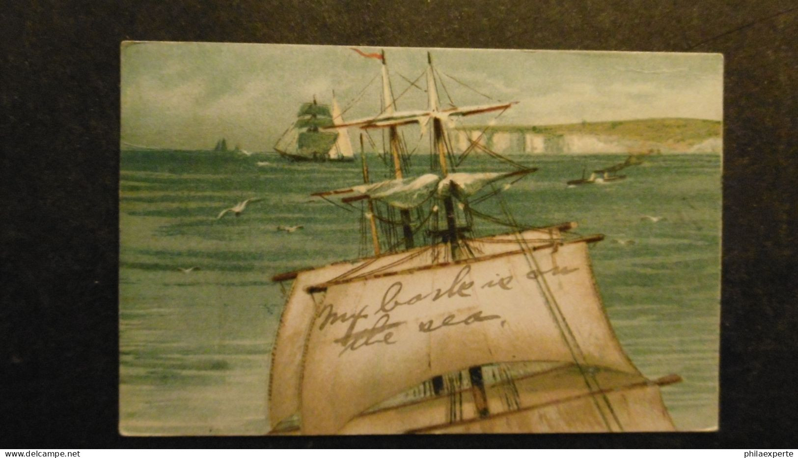 Griechenland Mi. 128 Paar AK Litho Segelschiff 1904 In Die USA - Storia Postale