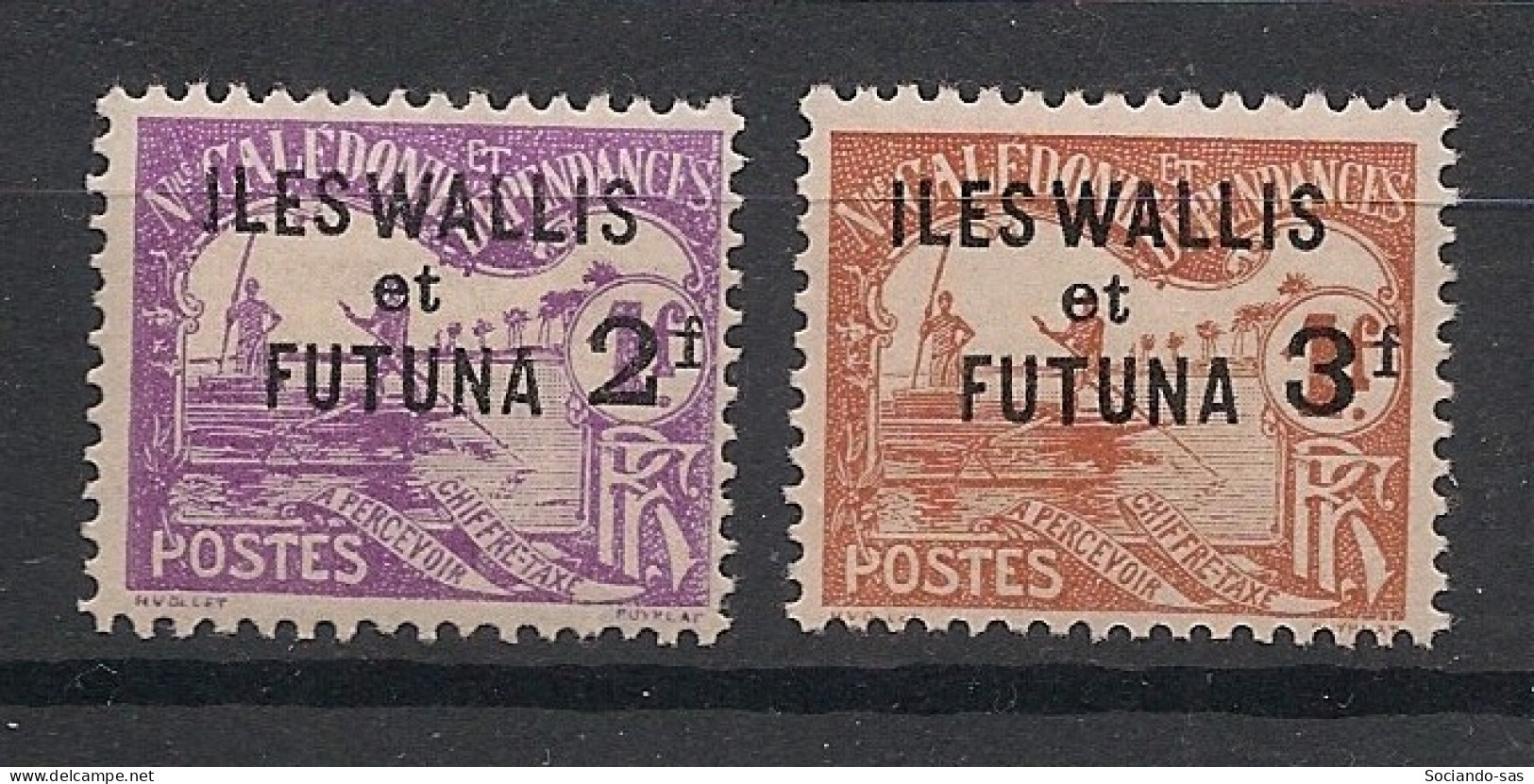 WALLIS ET FUTUNA - 1927 - Taxe TT N°YT. 9 à 10 - Série Complète - Neuf * / MH VF - Postage Due