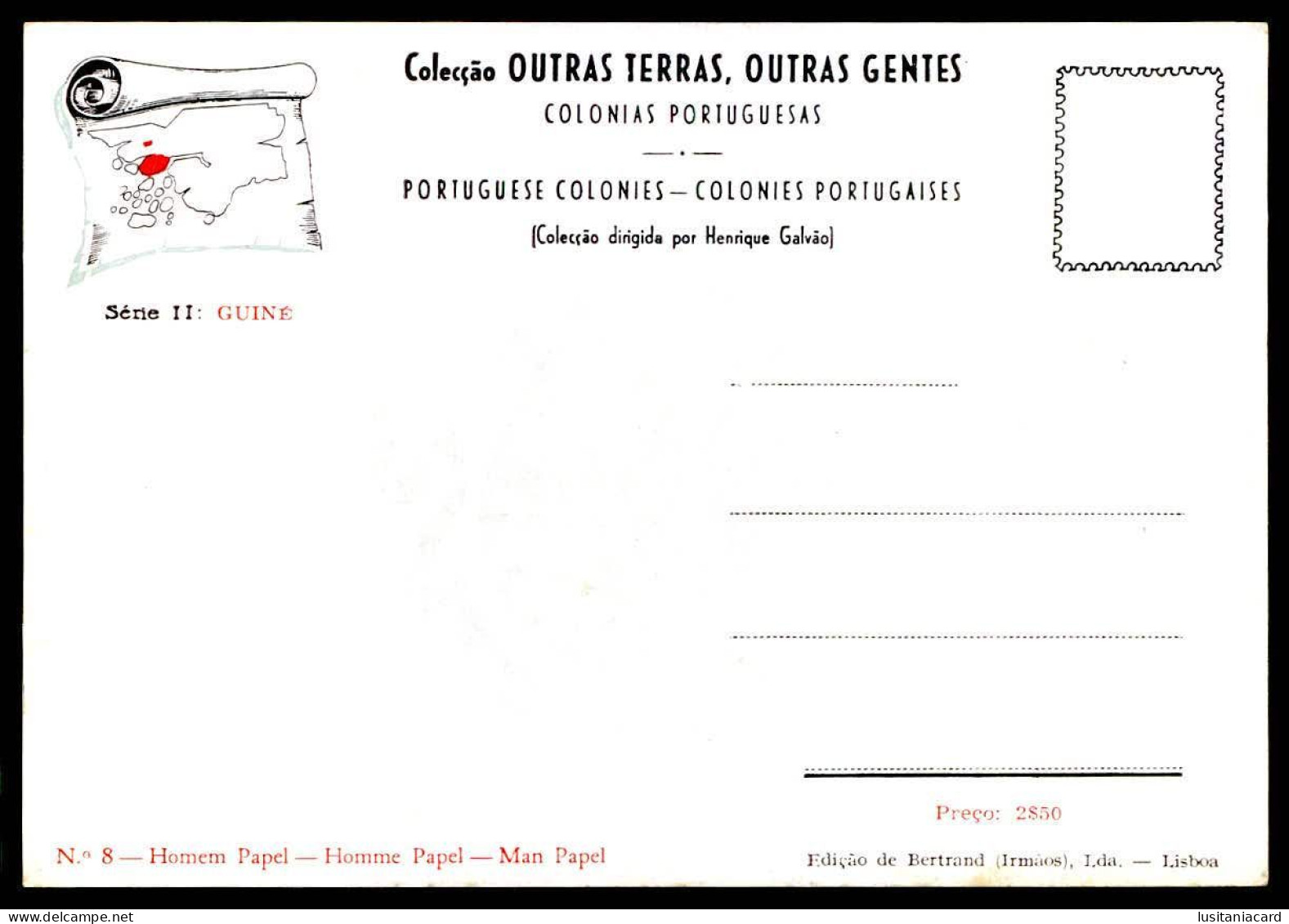 GUINÉ-BISSAU-Colecção Outras Terras, Outras Gentes.(18 POSTAIS)(Ed. Bertrand(Irms.Lda Nº 1 a 18)carte postale