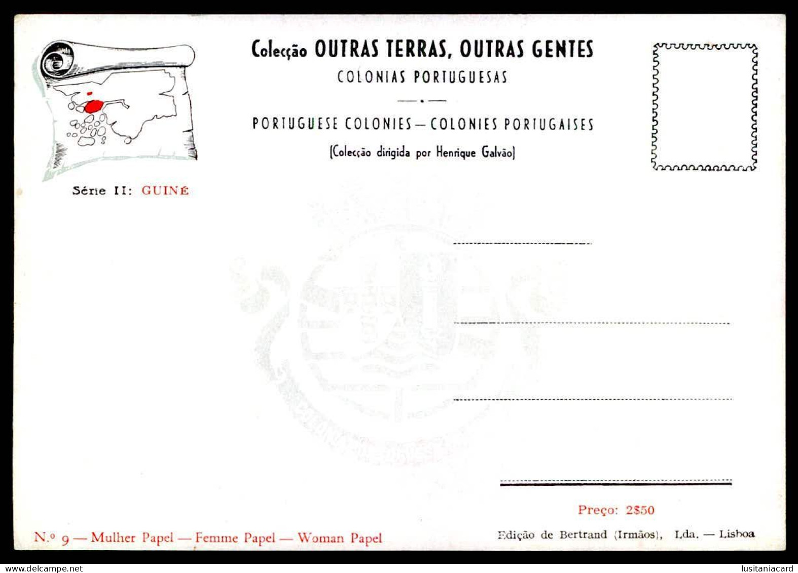 GUINÉ-BISSAU-Colecção Outras Terras, Outras Gentes.(18 POSTAIS)(Ed. Bertrand(Irms.Lda Nº 1 a 18)carte postale