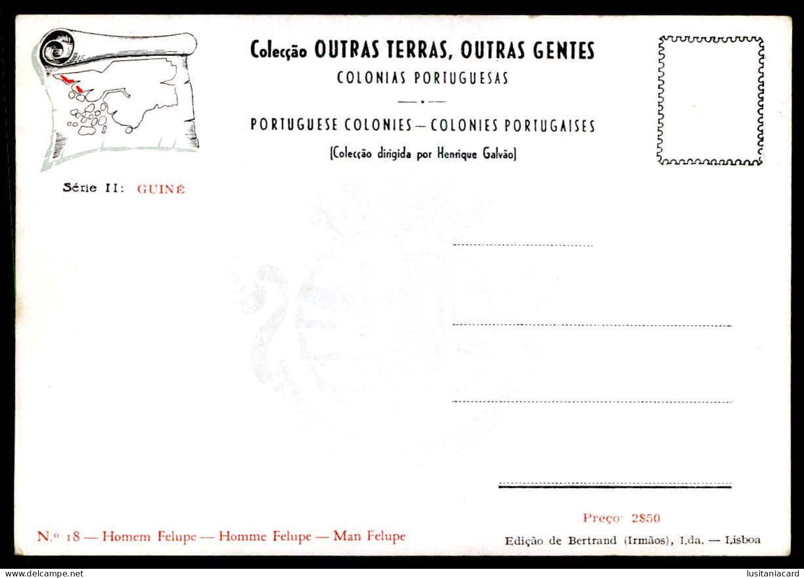 GUINÉ-BISSAU-Colecção Outras Terras, Outras Gentes.(18 POSTAIS)(Ed. Bertrand(Irms.Lda Nº 1 a 18)carte postale