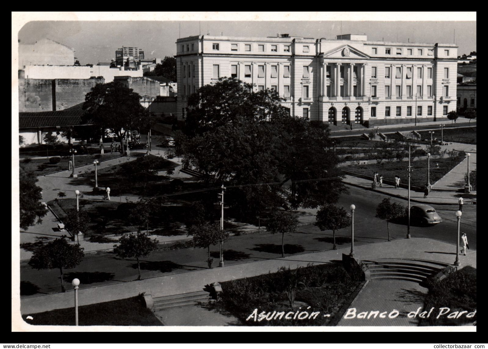 PARAGUAY ASUNCION Vintage Postcard REAL PHOTO National Bank Building - Paraguay