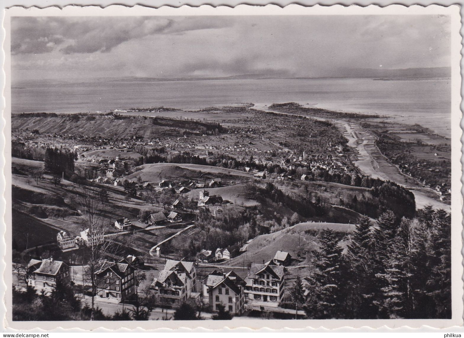 Walzenhausen - Hotel Frohe Aussicht - Blick Auf Rheineck Und Bodensee - Foto A. Eggenberger Walzenhausen - Walzenhausen