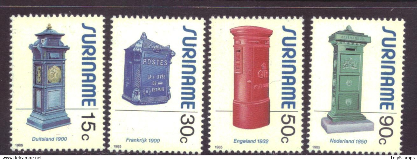 Suriname Republiek - Surinam Republic 1150 T/m 1153 MNH ** Mailboxes (1985) - Suriname