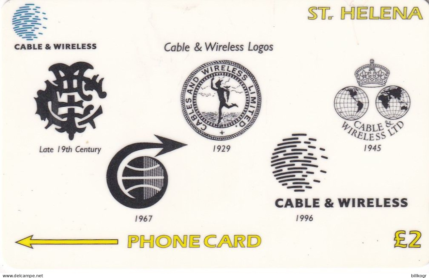 ST. HELENA ISL.(GPT) - Cable & Wireless Logos, CN : 327CSHD/B, Tirage 1200, Used - St. Helena Island