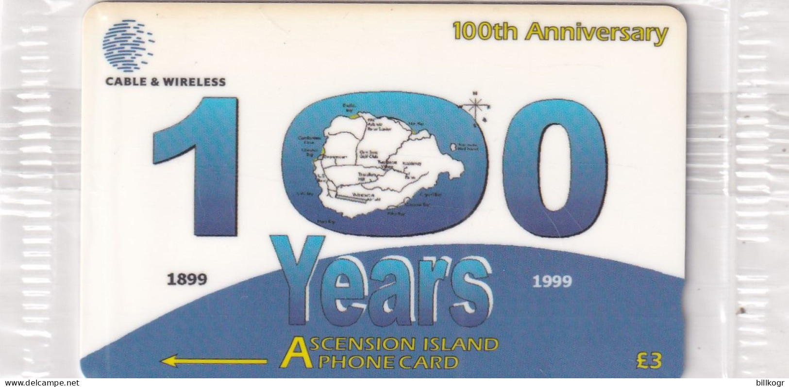 ASCENSION ISL.(GPT) - 100 Years 1899-1999, CN : 308CASA/C(normal 0), Tirage 1000, Mint - Ascension (Ile De L')