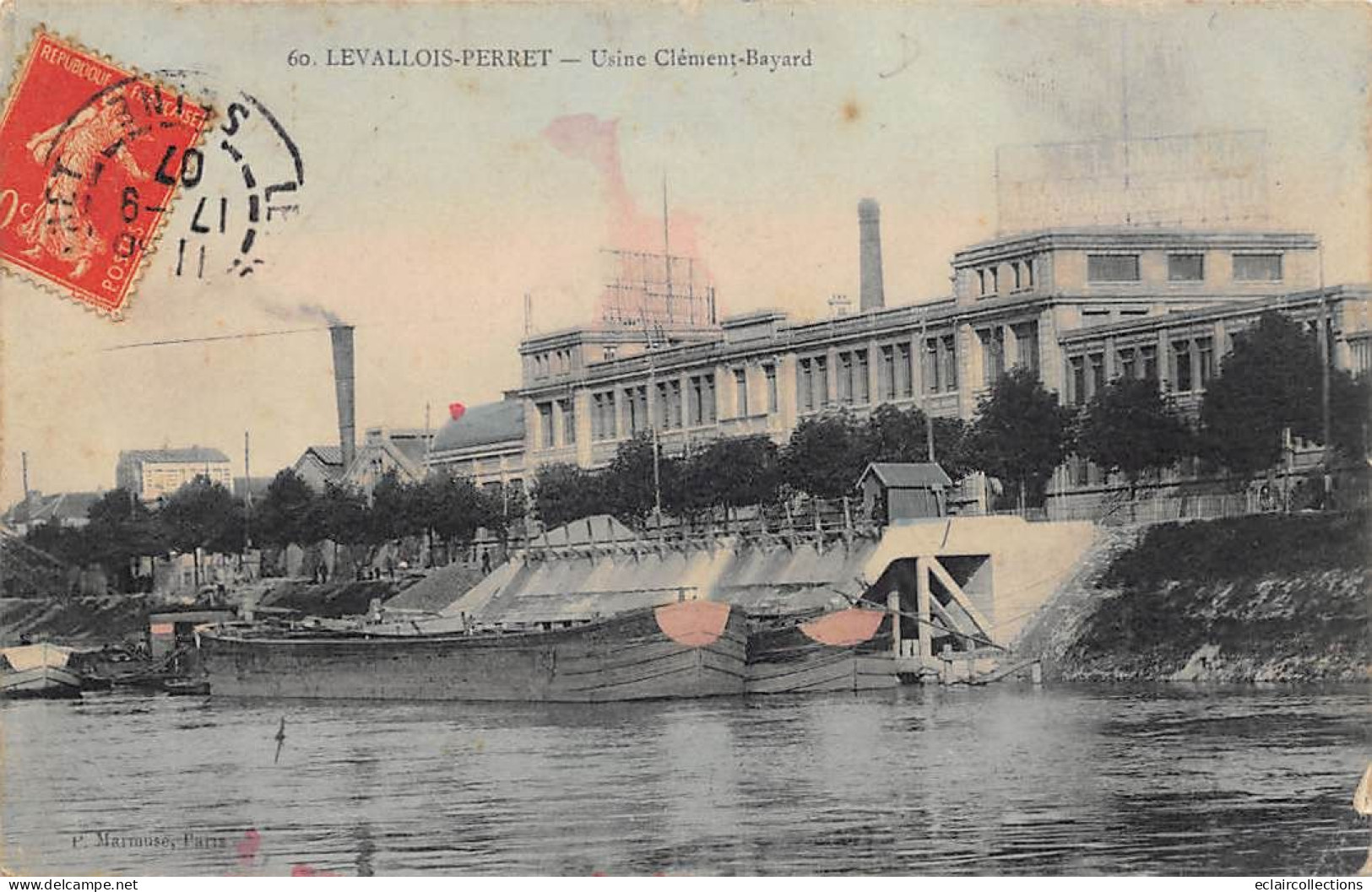 Levallois Perret          92        Usine Clément Bayard . Péniche    N° 60  (Voir Scan) - Levallois Perret