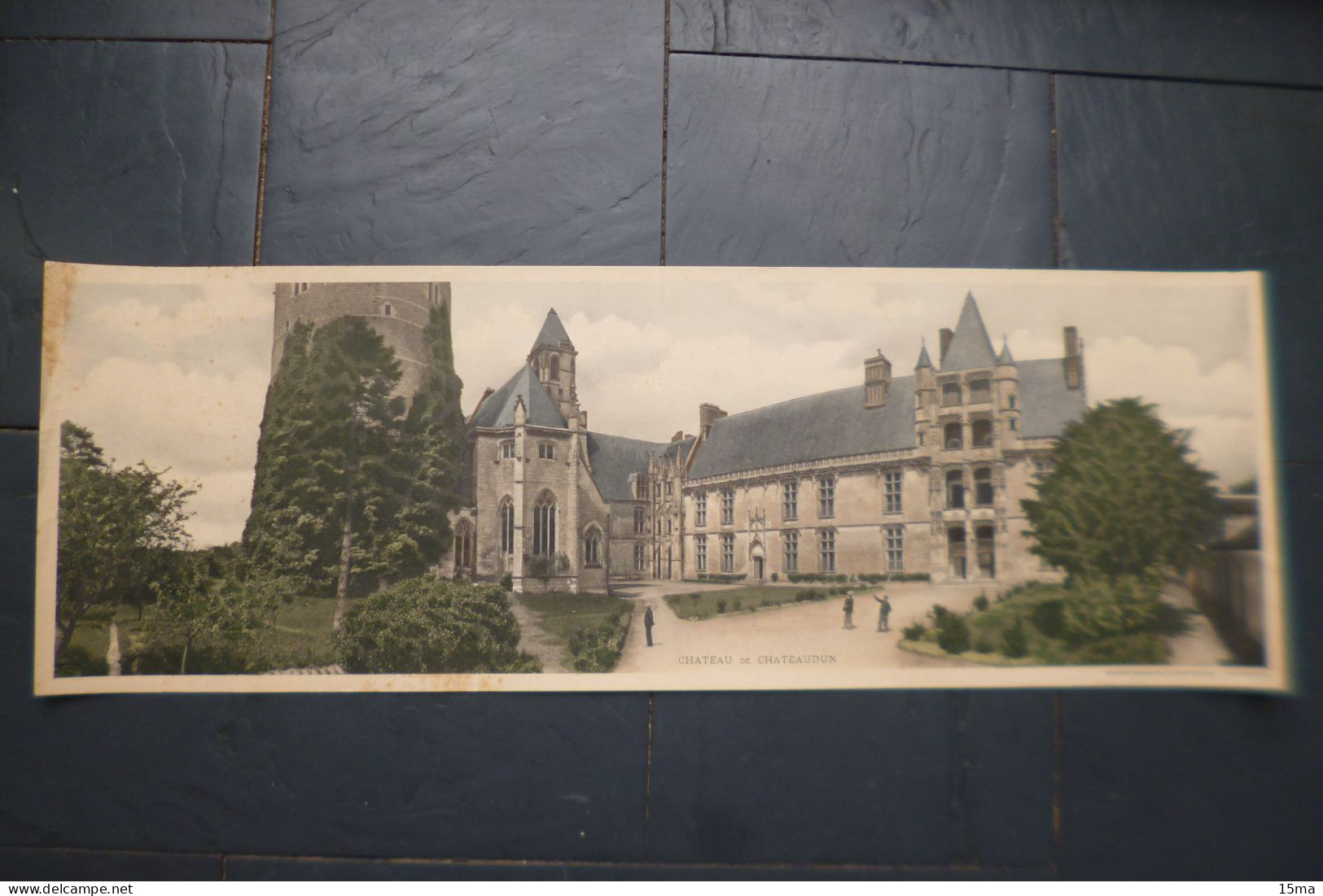 Château De Chateaudun Grande Phototypie 19 Par 58 Cm Sur Feuille 21 Par 60 Cm - Europe