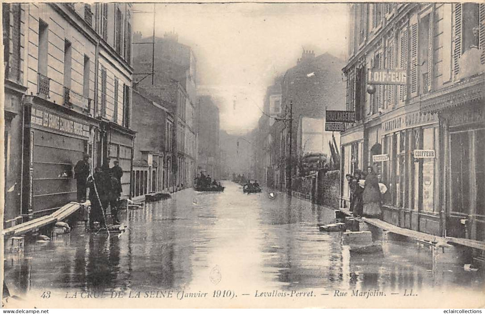 Levallois Perret          92          Inondation 1910    Rue Marjolin     N°  43  (Voir Scan) - Levallois Perret