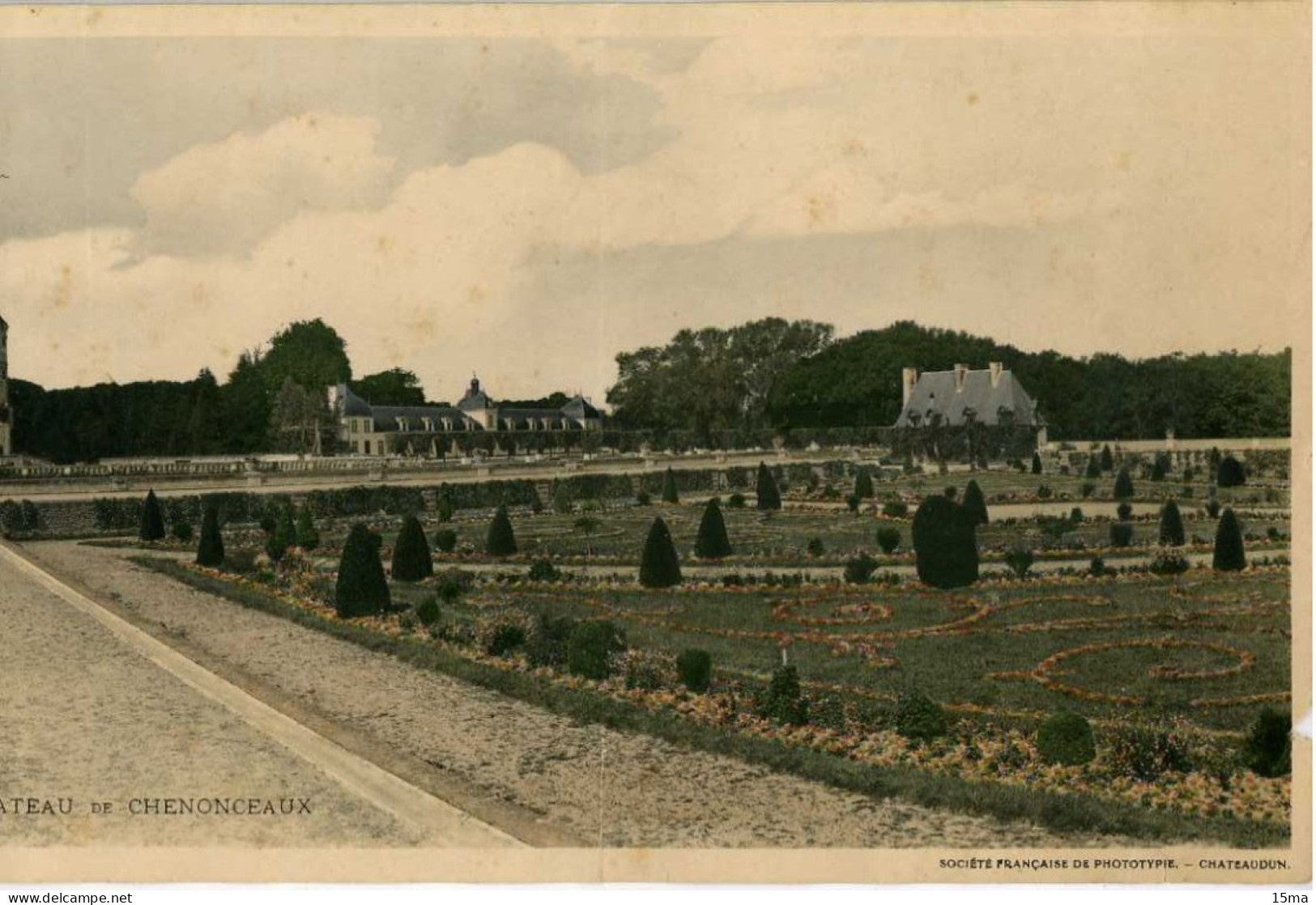 Château De Chenonceaux Grande Phototypie 18 Par 58 Cm Sur Feuille 20 Par 60 Cm Société Française De Phototypie Chateaudu - Europa