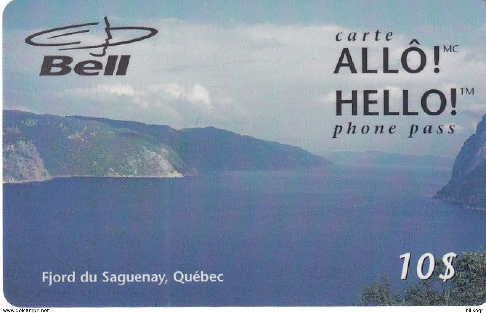 CANADA - Fjord Du Saguenay/Quebec, Bell Magnetic Prepaid Card $10, Tirage 5500, 05/97, Used - Kanada