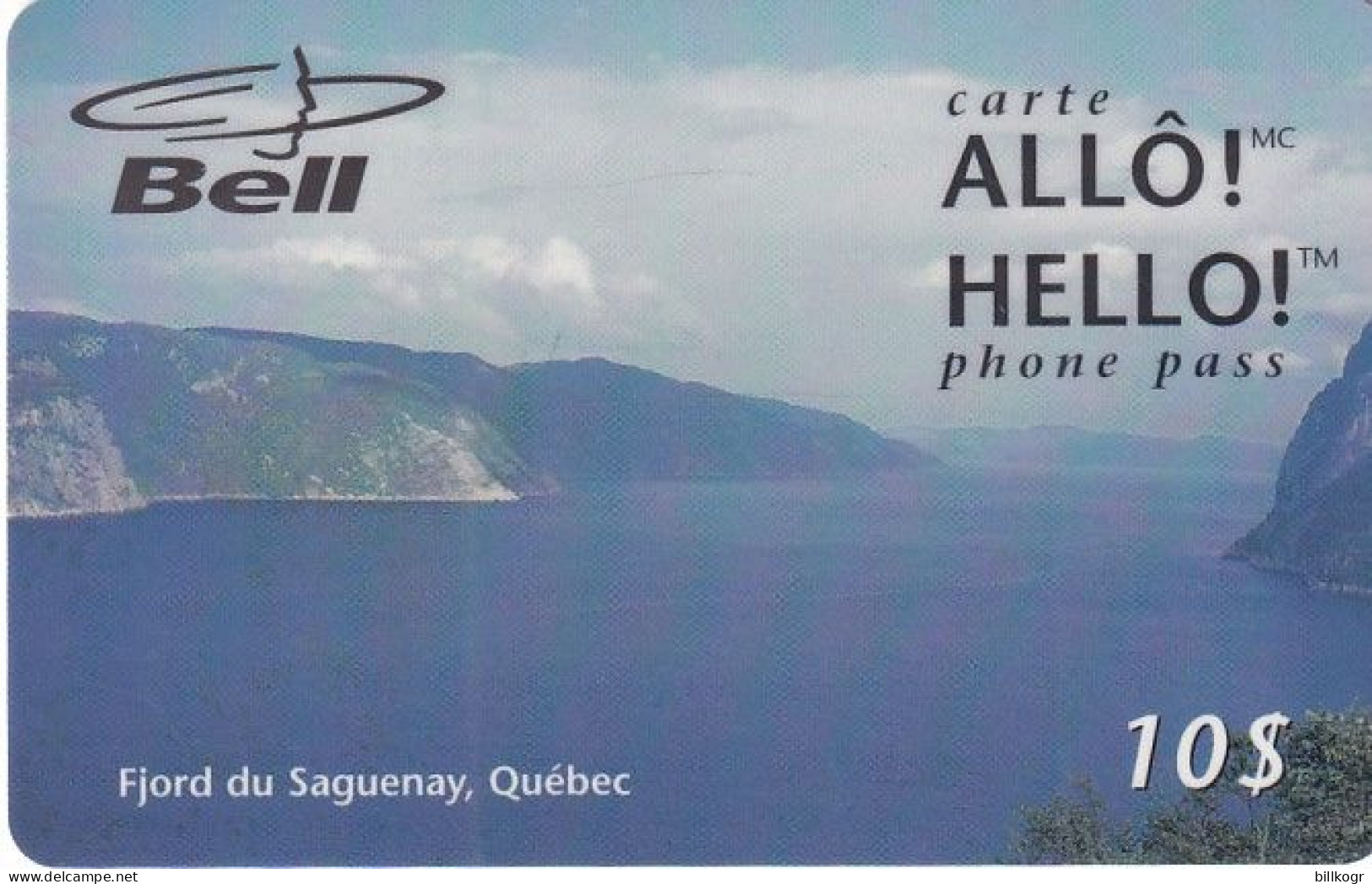 CANADA - Fjord Du Saguenay/Quebec, Bell Magnetic Prepaid Card $10, Tirage 5500, 05/97, Used - Canada