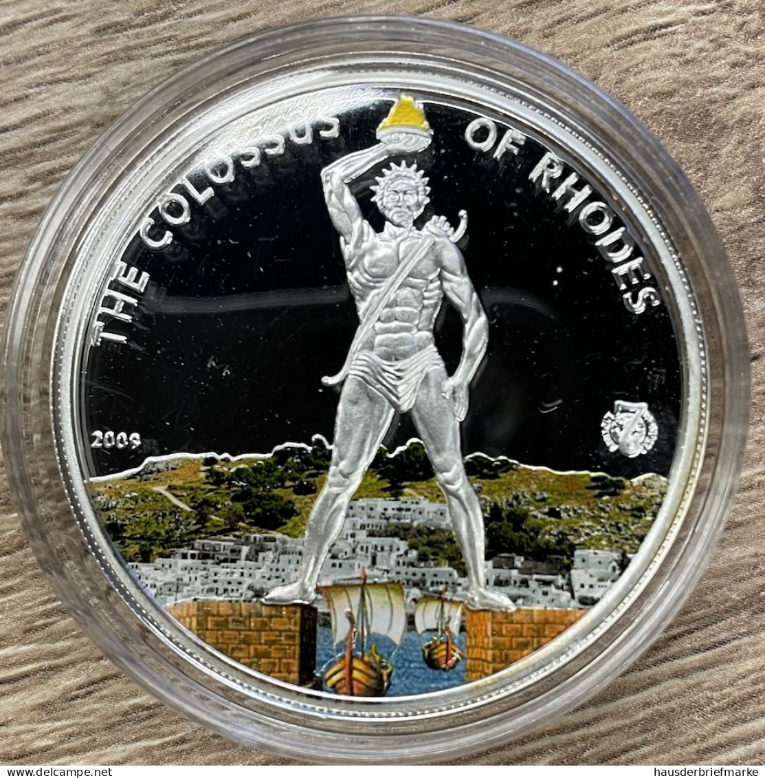 Palau 2009 - 1 Dollar - Koloss Von Rhodos - Weltwunder Der Antike - Farbmünzen - Samoa