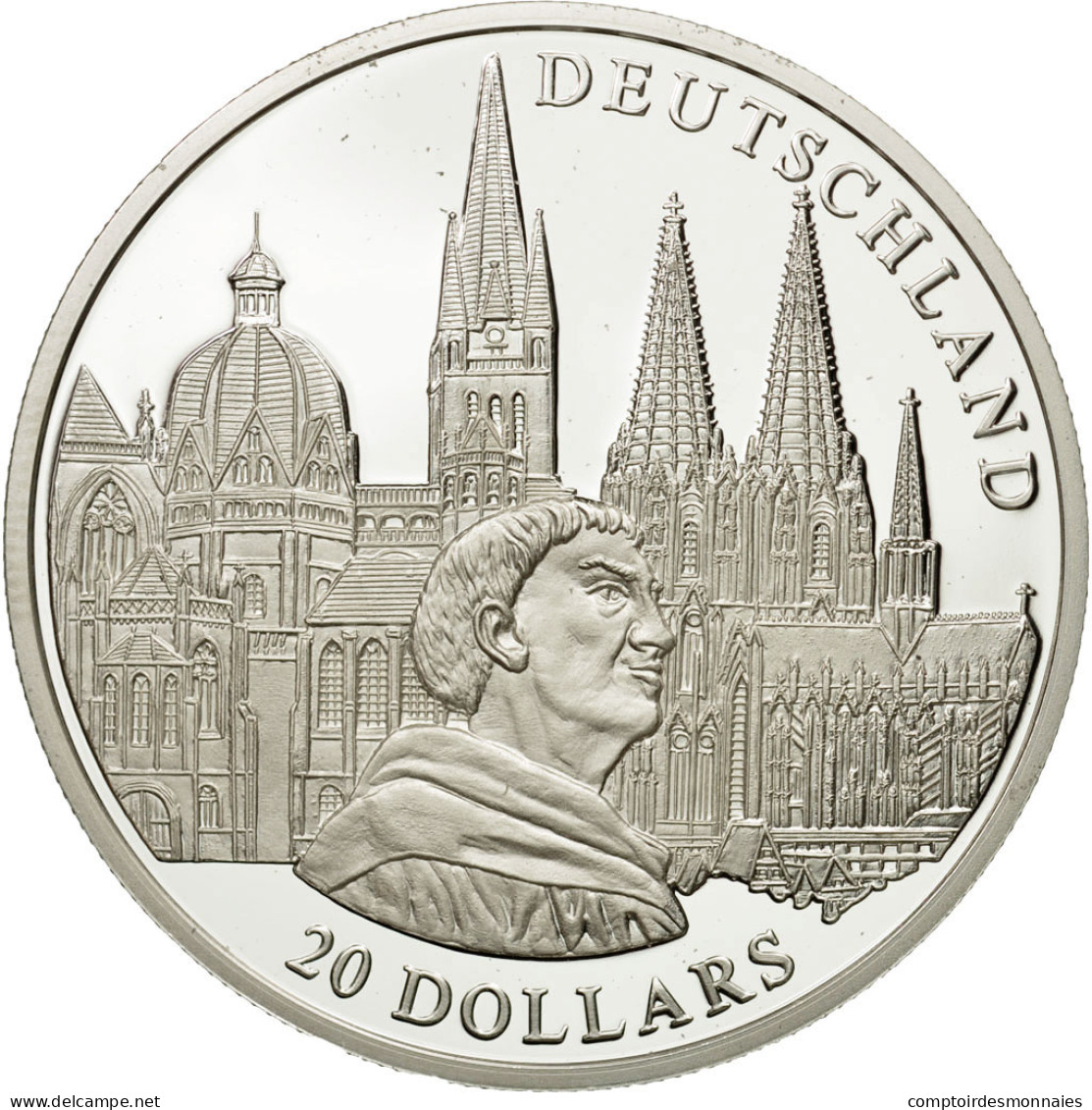 Monnaie, Liberia, 20 Dollars, Allemagne, 2001, FDC, Argent - Liberia