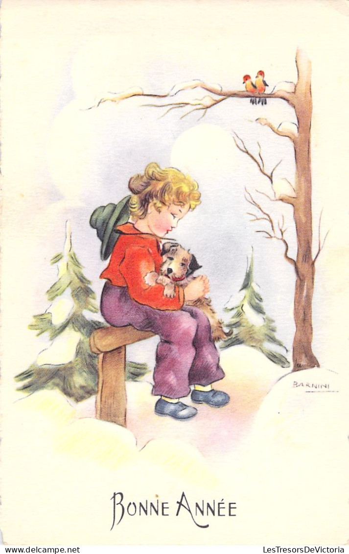 FANTAISIE - Bonne Année - Nouvel An - Enfant - Illustration - Carte Postale Ancienne - New Year