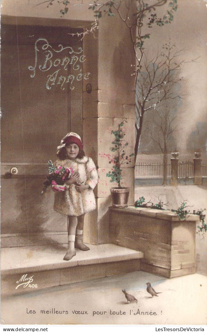 FANTAISIE - Bonne Année - Nouvel An - Enfant -  Carte Postale Ancienne - Año Nuevo