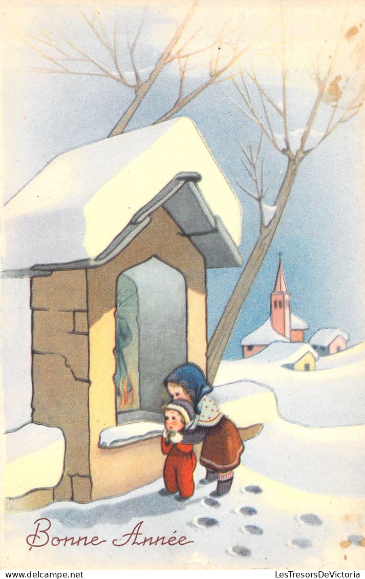 FANTAISIE - Bonne Année - Nouvel An - Enfant - Illustration - Carte Postale Ancienne - Nouvel An