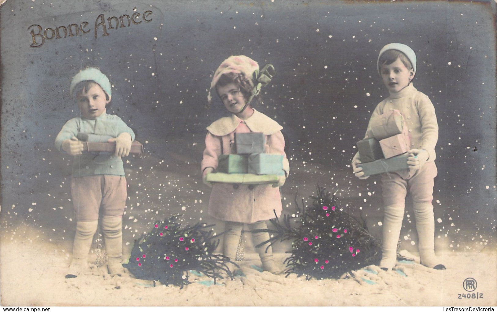 FANTAISIE - Bonne Année - Nouvel An - Enfant - Carte Postale Ancienne - New Year