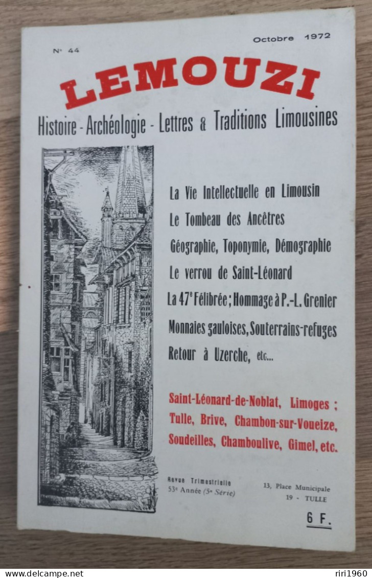 Lemouzi.tulle. Correze.limousin.n 44.de 1972. - Toerisme En Regio's