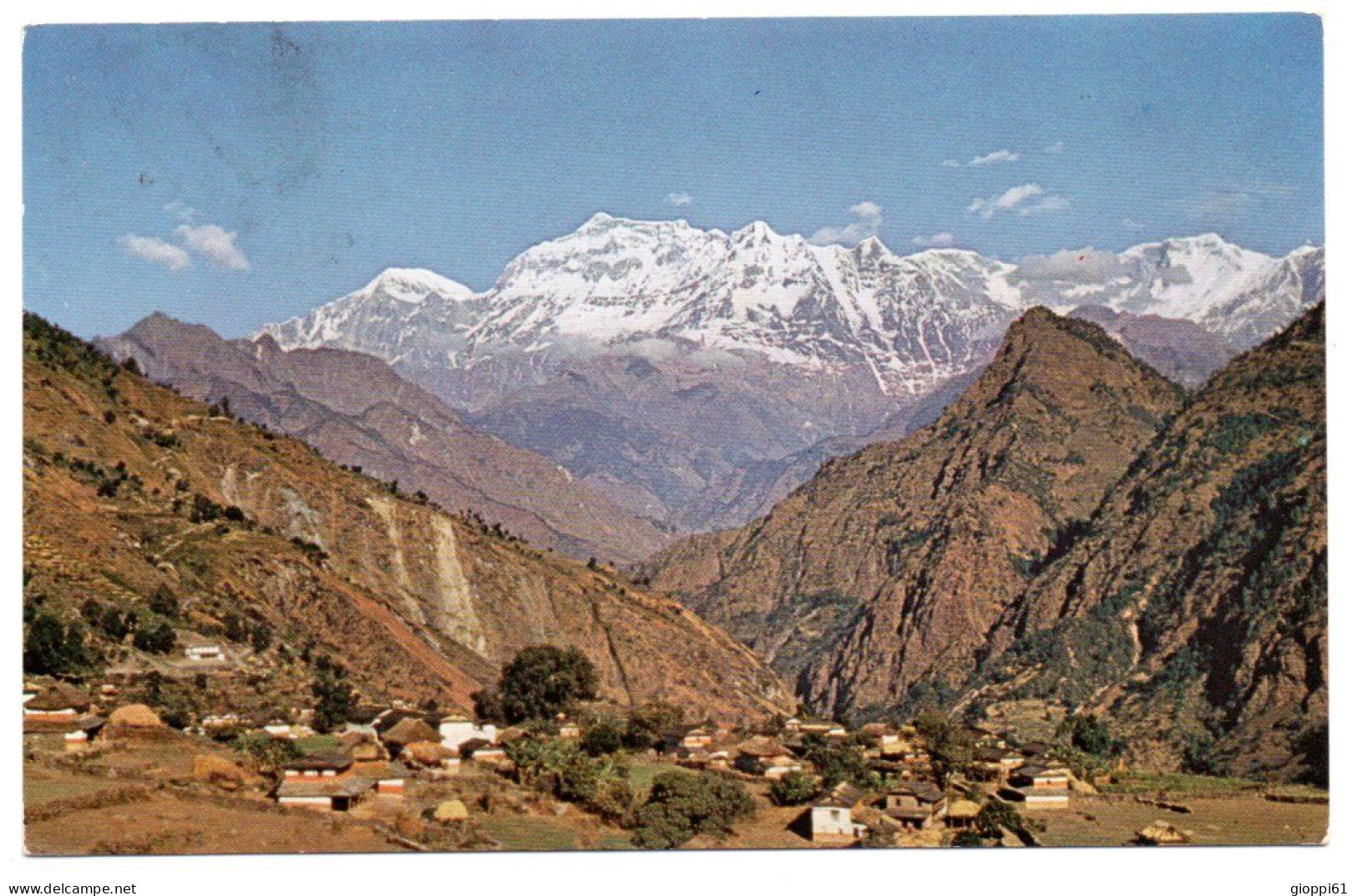 Katmandu - Villaggio Di Montagna E Il Dhaulagiri - Népal