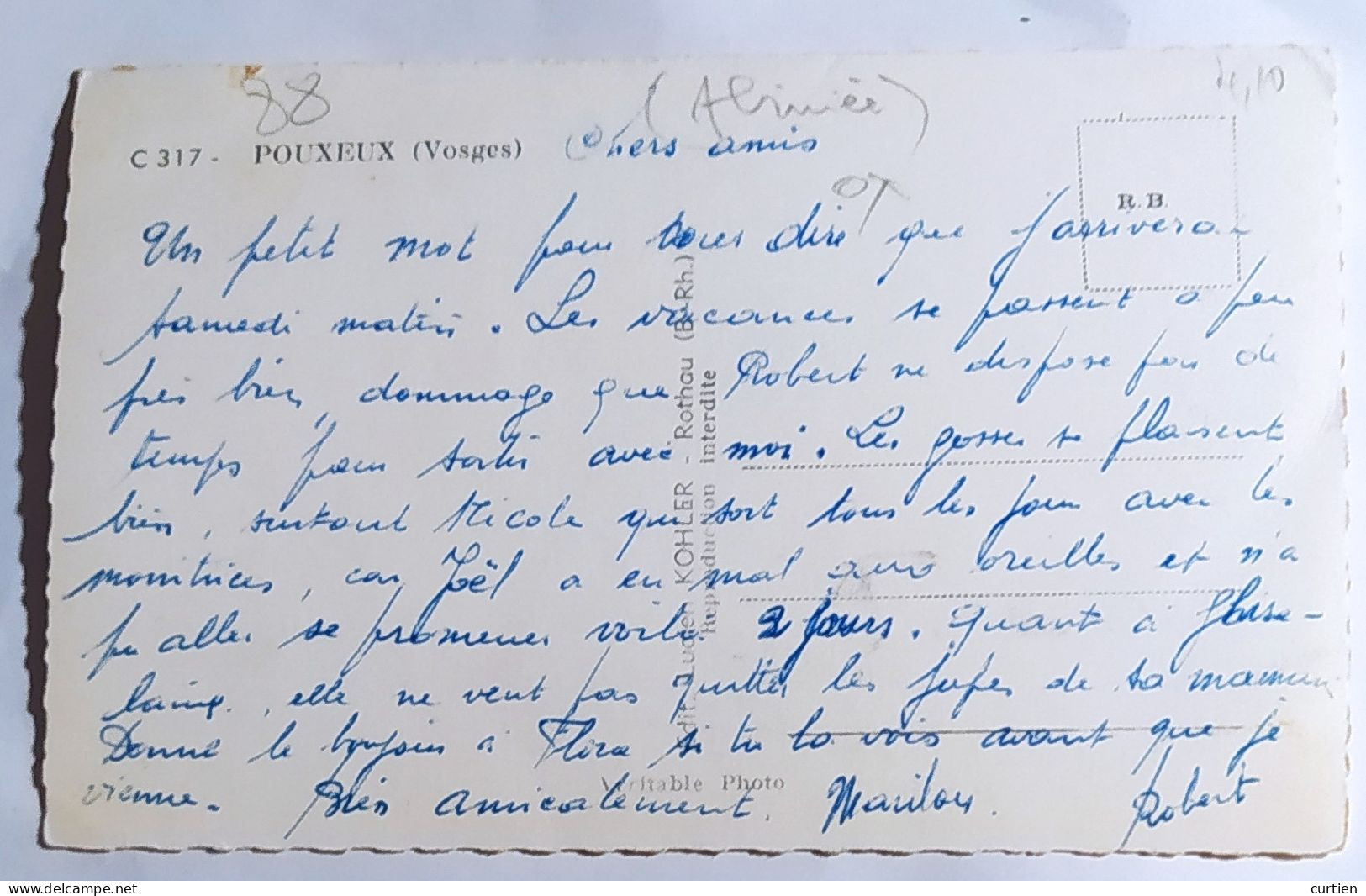 POUXEUX . 88 . Vue Générale  - Abimée Dans Les Angles - Pouxeux Eloyes