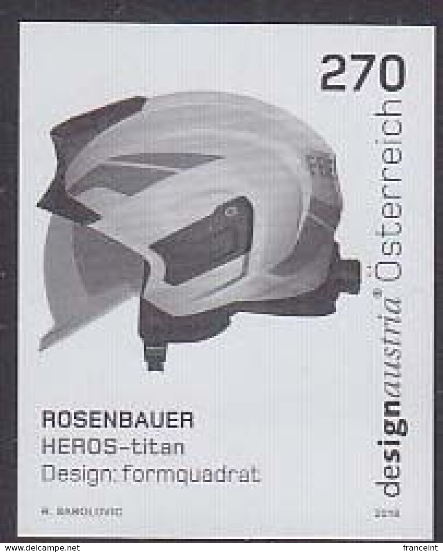 AUSTRIA(2018) Helmet. Black Print. Creation Of Rosenbauer Industries - Makers Of Firefighting Equipment. - Proeven & Herdruk