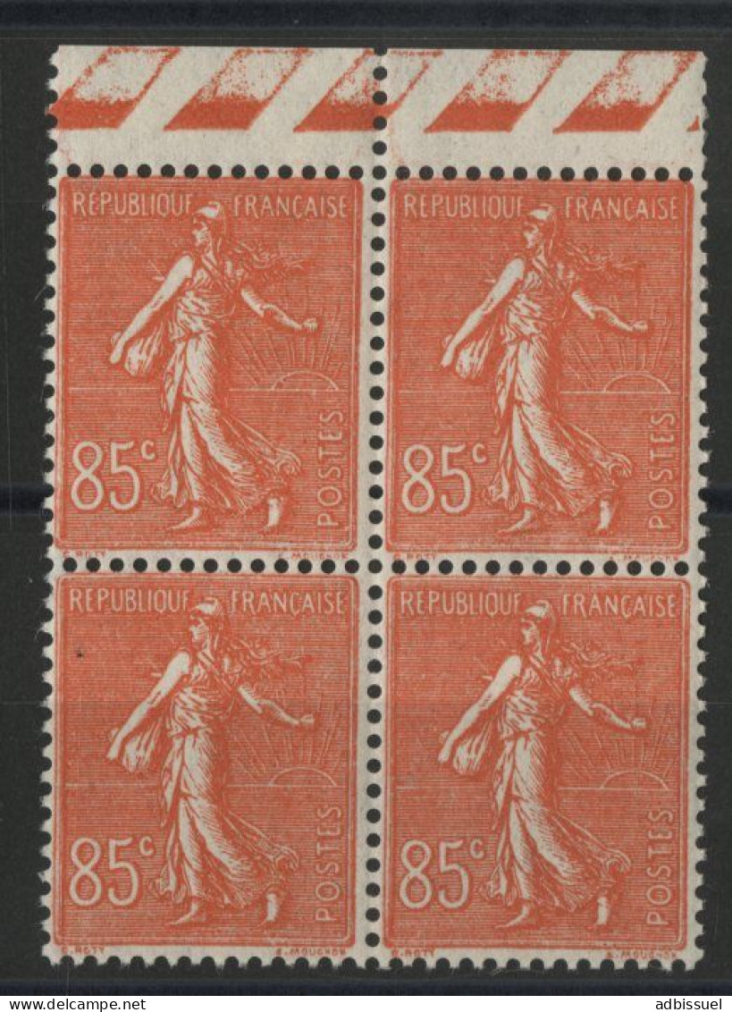 N° 204 Bloc De Quatre Avec Bord De Feuille Cote 112 € Neufs ** (MNH) TB - 1903-60 Sower - Ligned