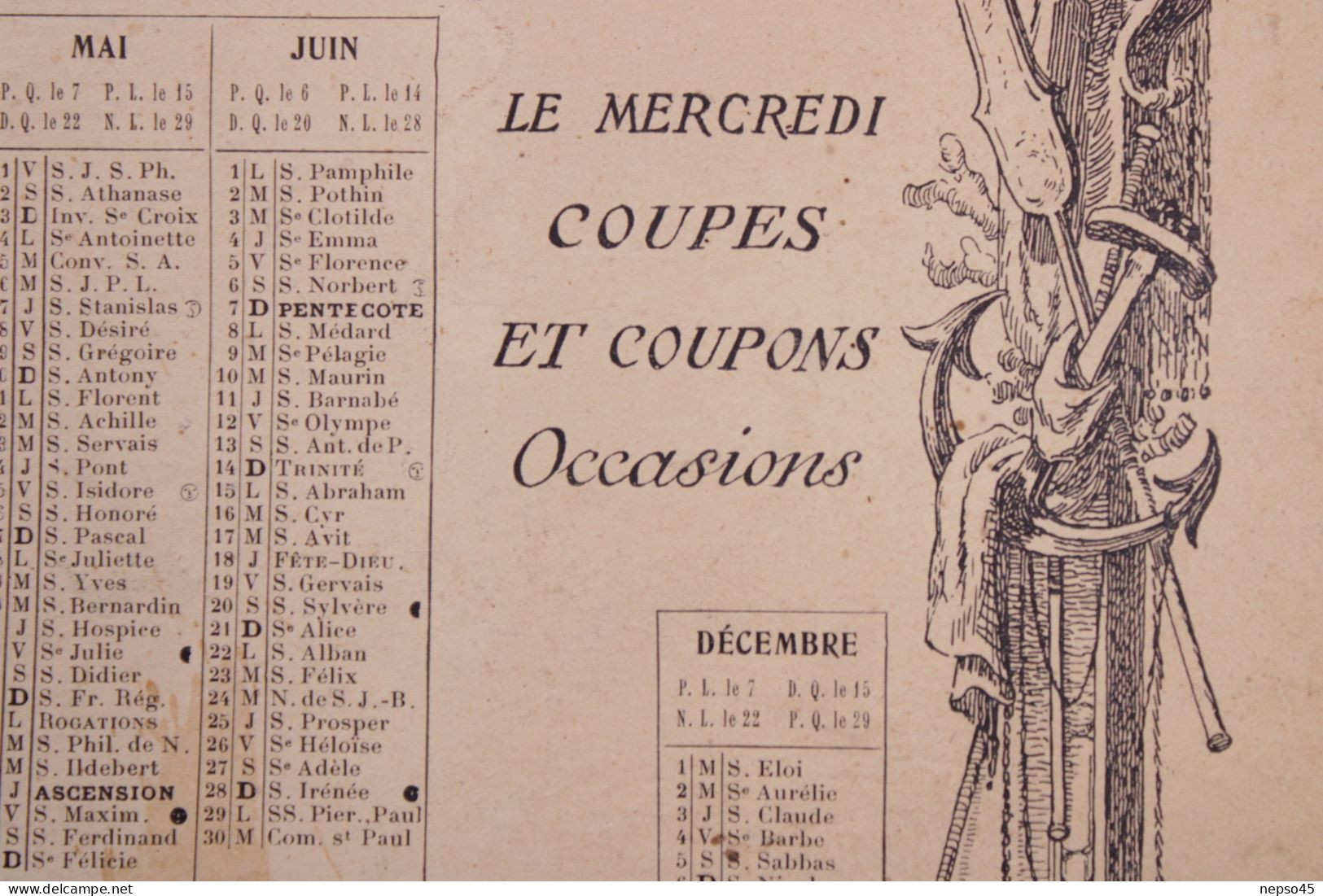 Calendrier Publicitaire.la Samaritaine Rue De Rivoli 75 Rue Pont Neuf Et De La Monnaie.Paris.Portrait De Lady Smith.1908 - Groot Formaat: 1901-20