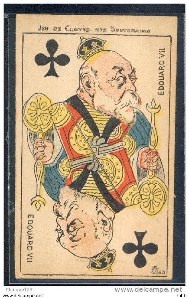 Illustrateur G. LION : Jeu De Cartes Des Souverains  EDOUARD VII - Lion