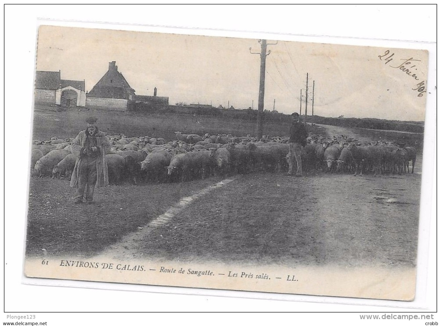 62 - Environs De SANGATTE : Route De Sangatte, Les Prés Salés - Sangatte