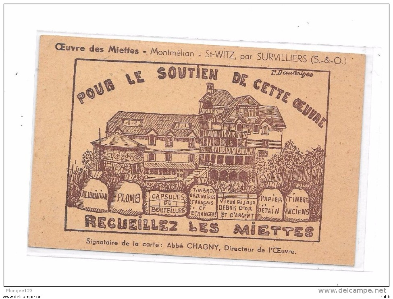 95 - SAINT WITZ Par SURVILLIERS, Oeuvre Des Miettes, Montmélian, Illustration - Saint-Witz
