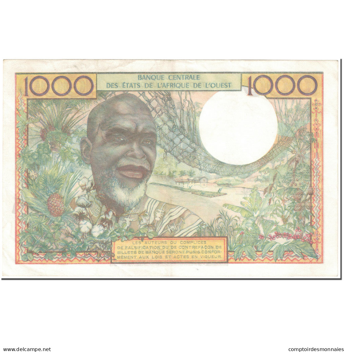 Billet, West African States, 1000 Francs, 1980, Undated (1980), KM:103An, TTB - États D'Afrique De L'Ouest