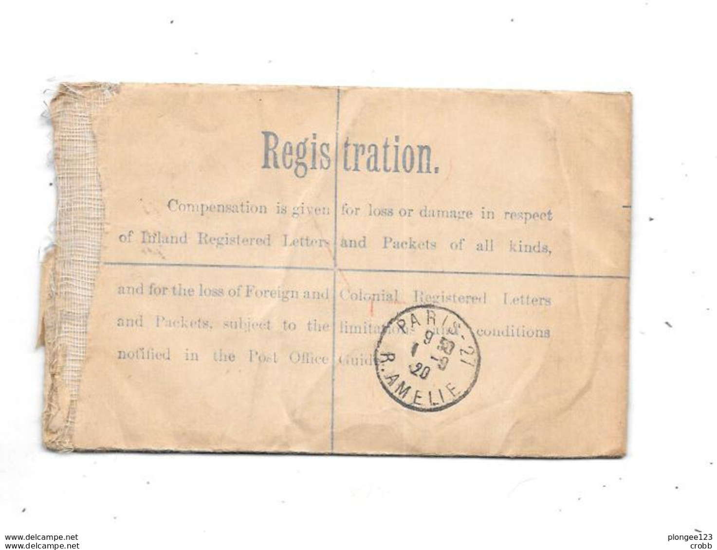 Courrier Recommandé 1920 Expédié De  LIVERPOOL Vers DOLLON - Postage Due