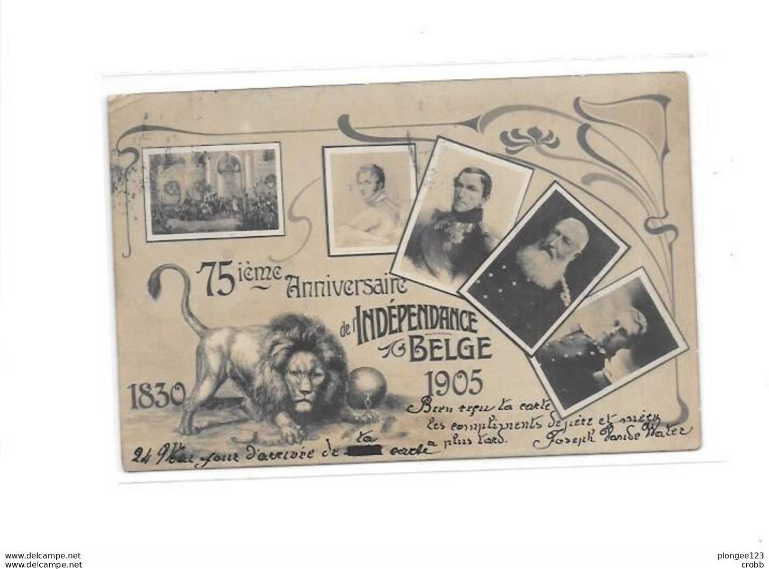 75 Ième Anniversaire De L'Indépendance BELGE 1905 - Feesten En Evenementen