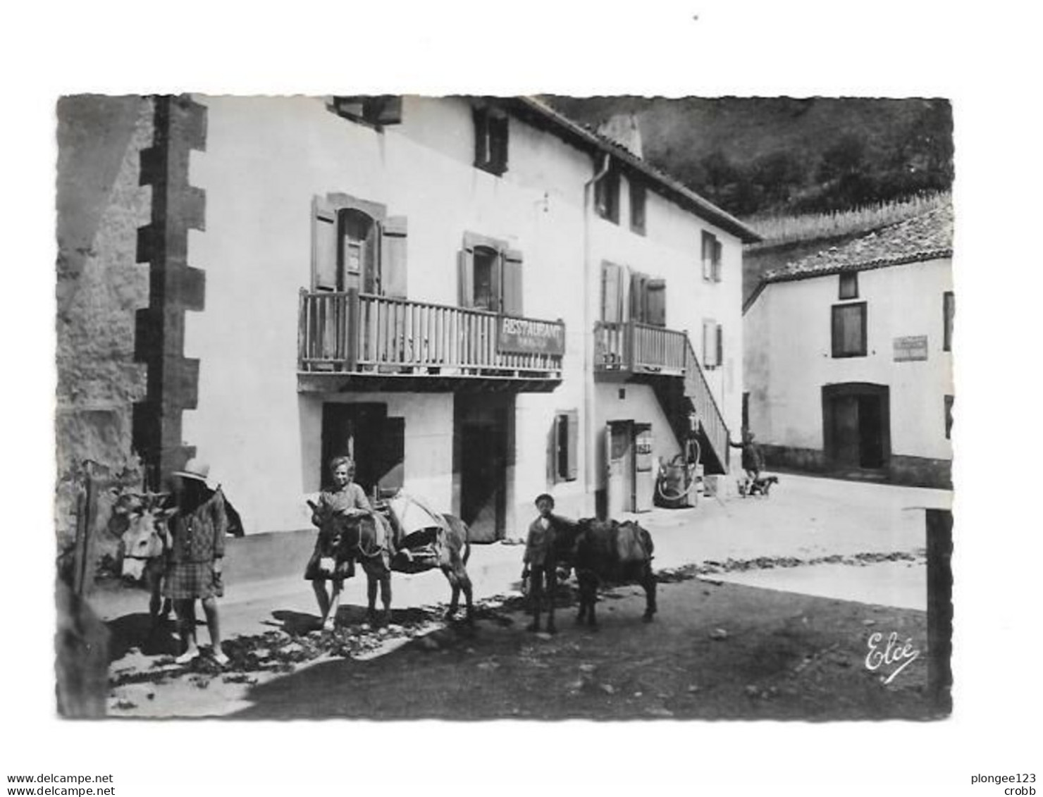 64 - BIDARRAY : Coin Pittoresque Du Pays Basque,Restaurant, Enfants Avec Anes, - Bidarray