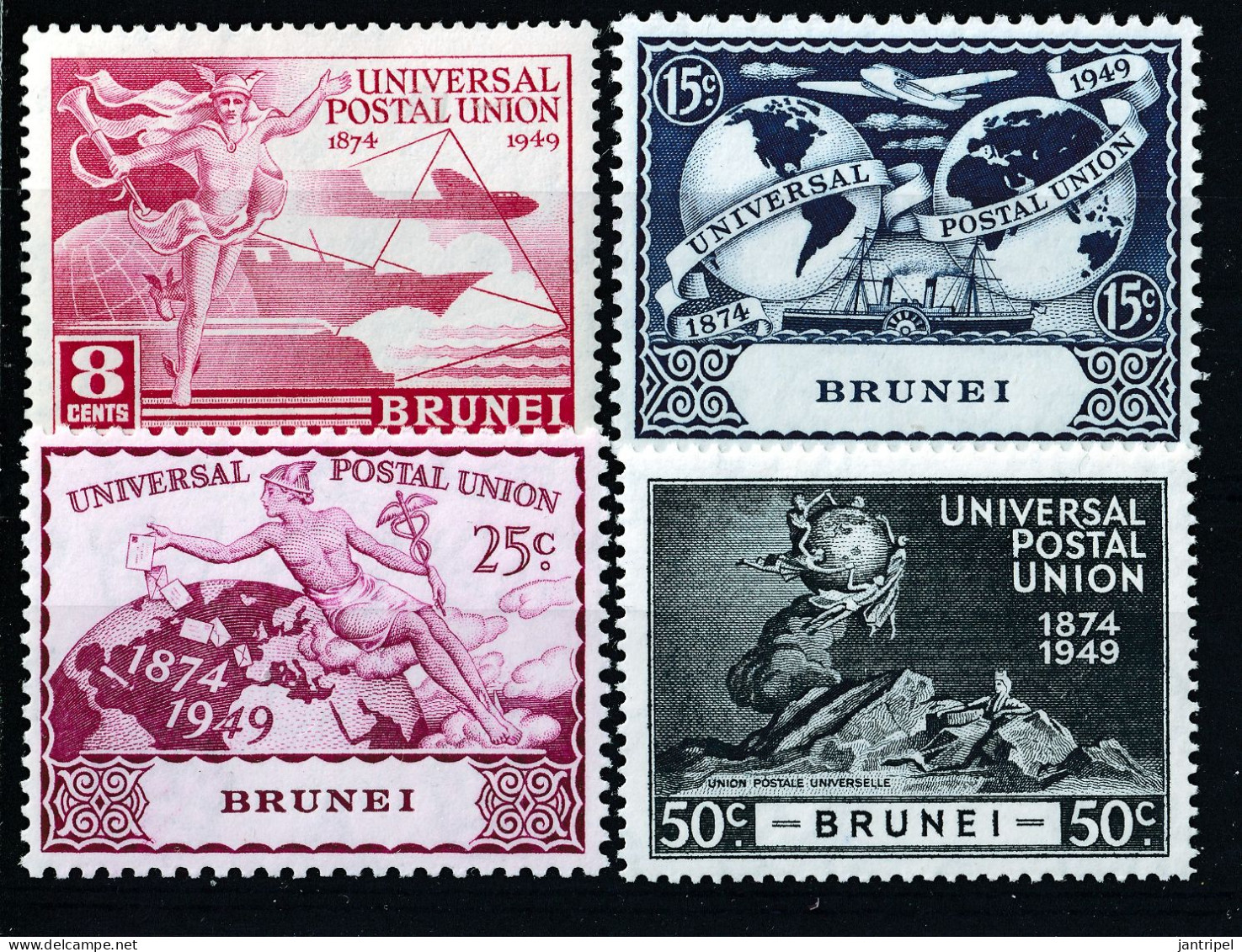 BRUNEI 1949  UPU  SET  MNH/MH - Brunei (...-1984)