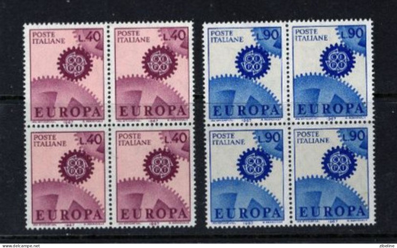 ITALIE ITALIA  BLOC DE 4 EUROPA CEPT XX MNH 1967 - 1967