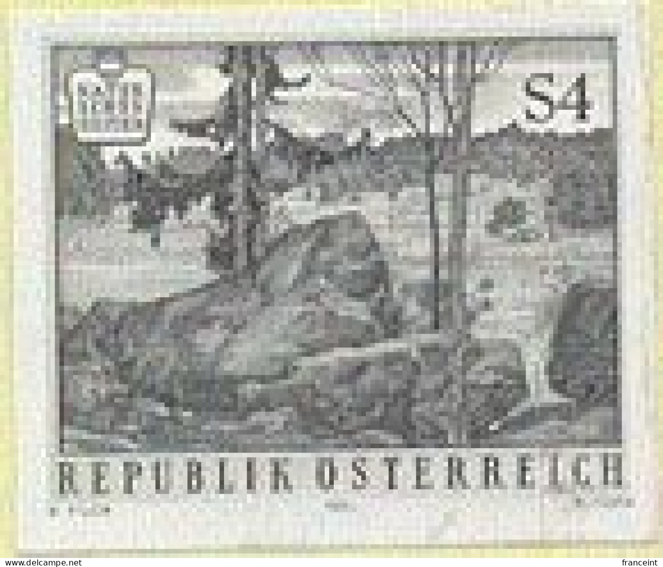 AUSTRIA(1984) Blockheide-Eibenstein Nature Park. Waterfall. Black Print. Primeval Landscape With "shaking Rocks". Scott - Proofs & Reprints