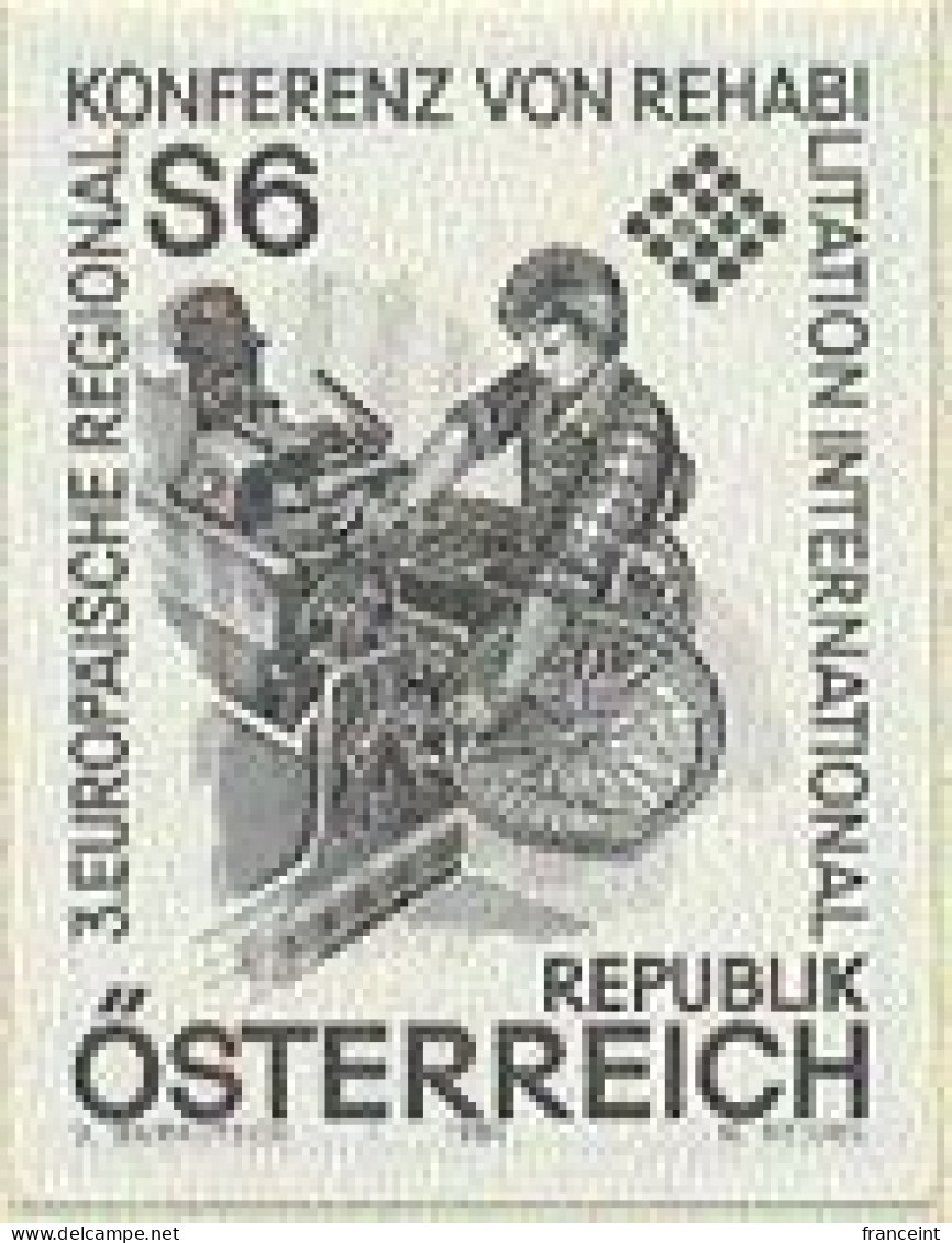 AUSTRIA(1981) Handicapped Rehabilitation. Black Print. Scott No 1174, Yvert No 1496. - Proeven & Herdruk