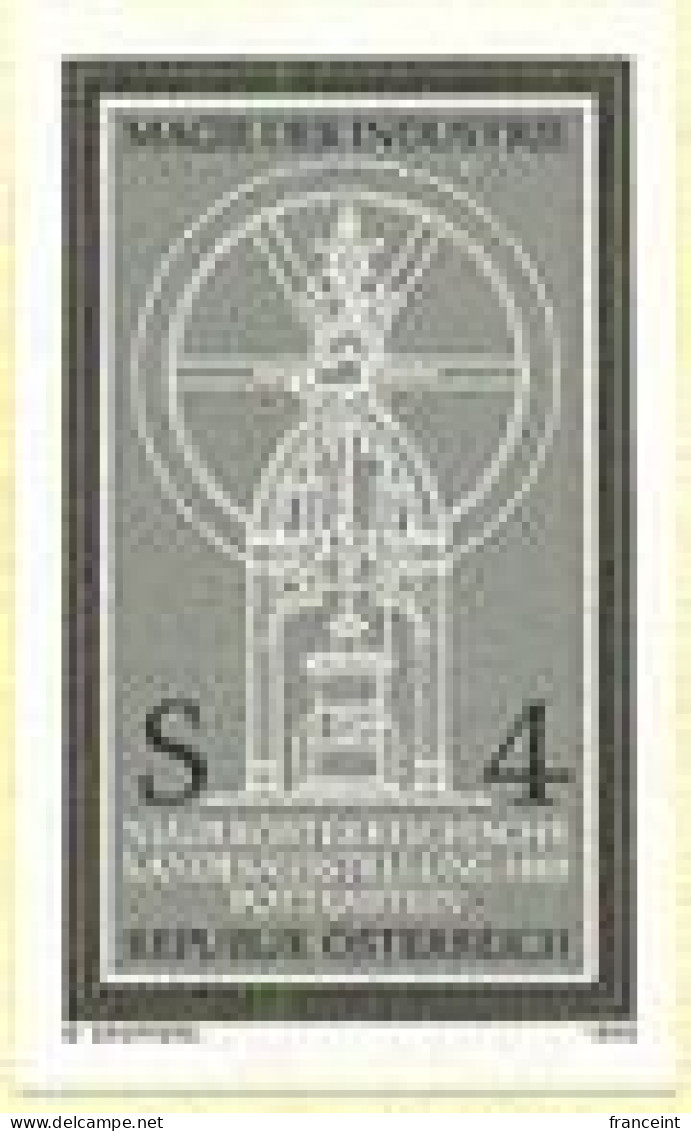 AUSTRIA(1989) Steam Engine. Black Print. Pottenstein Industrial Technological Exhibition. Scott No 1457, Yvert No 1784. - Proofs & Reprints