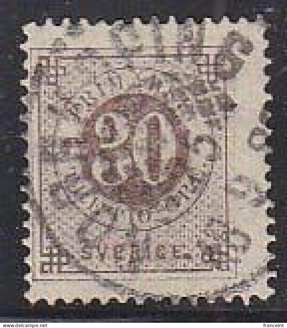 SWEDEN(1878) Beehive. "Beehive" Cancel Of Norrkopling On 30 Ore Stamp. Scott No 35. - 1872-1891 Ringtyp