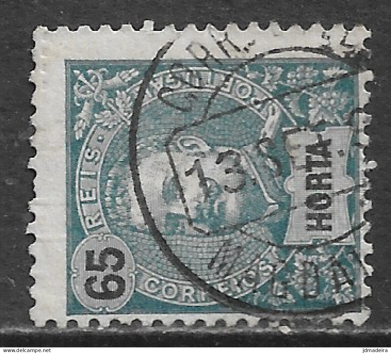 Horta – 1898 King Carlos 65 Réis Used Stamp MAGDALENA Cancel - Horta