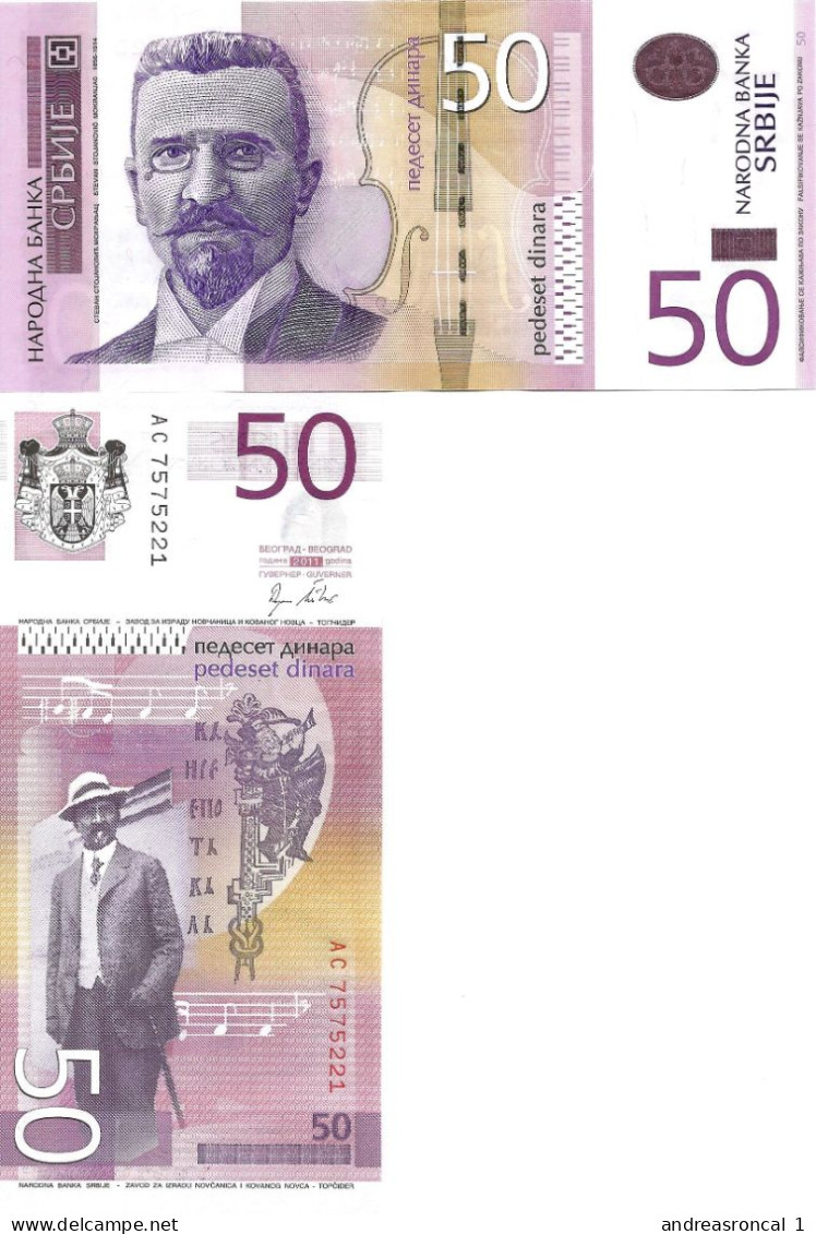 Serbia 50 Dinars 2011 P-56a UNC - Servië